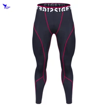Новые мужские фитнес беговые колготки Лоскутная спортивная одежда леггинсы для бега спортивные штаны эластичные быстросохнущие брюки