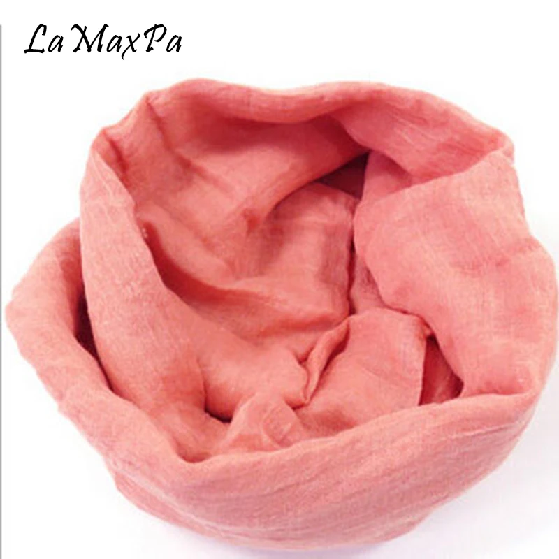 

LaMaxPa Parent-child Scarves Solid Cotton Volie Warm Soft Shawl Scarf Girl Light Smooth Fruit Color Scarf All-match All Season