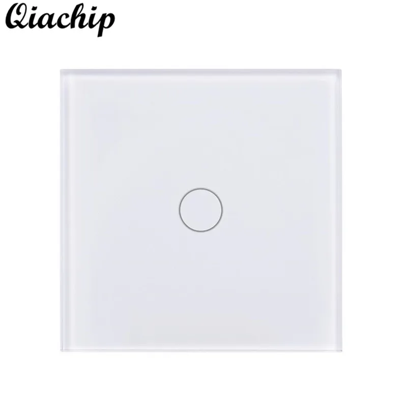 

QIACHIP EU Plug 1 Gang 1 Way Light LED Wall Switch APP Remote Control Work With Amazon Alexa Touch Sensor Switch Voice Control