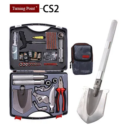 Turning Point, Multifunction Car Repair Tool Set Outdoor Camping Folding Shovel Car Toolbox tool bag Combination Tools Kit