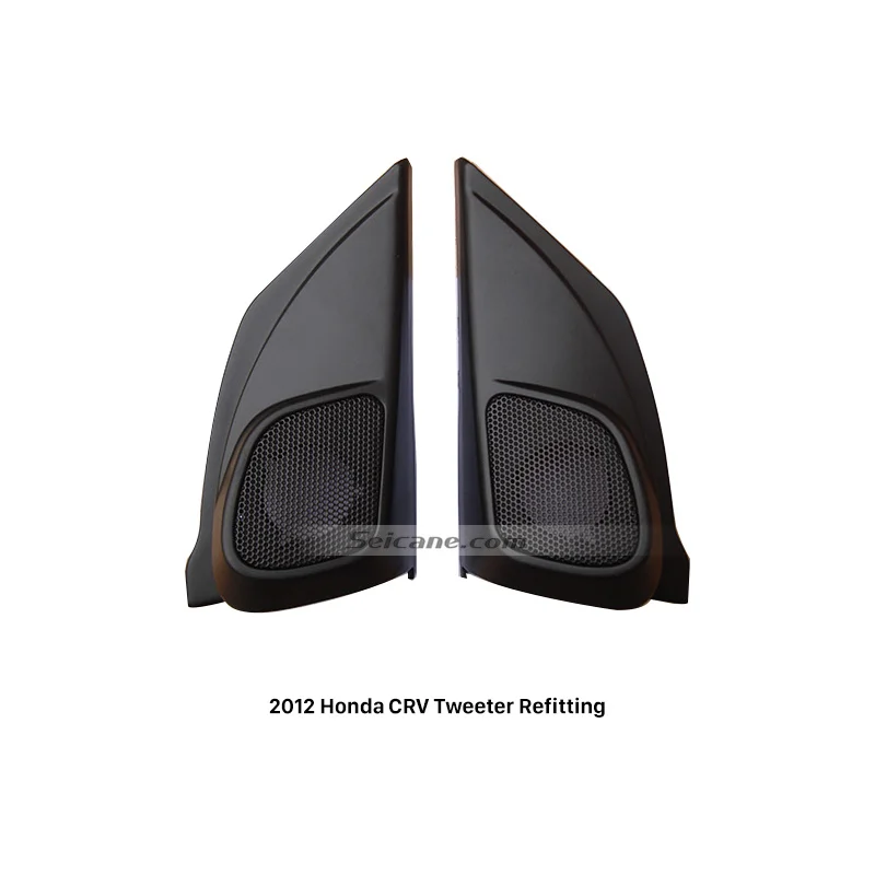 

Seicane Car Tweeter Refitting Speaker Boxes for 2012 Honda CRV Audio Door Angle Gums Horn Refit Stereo Installation Black 2 PCs