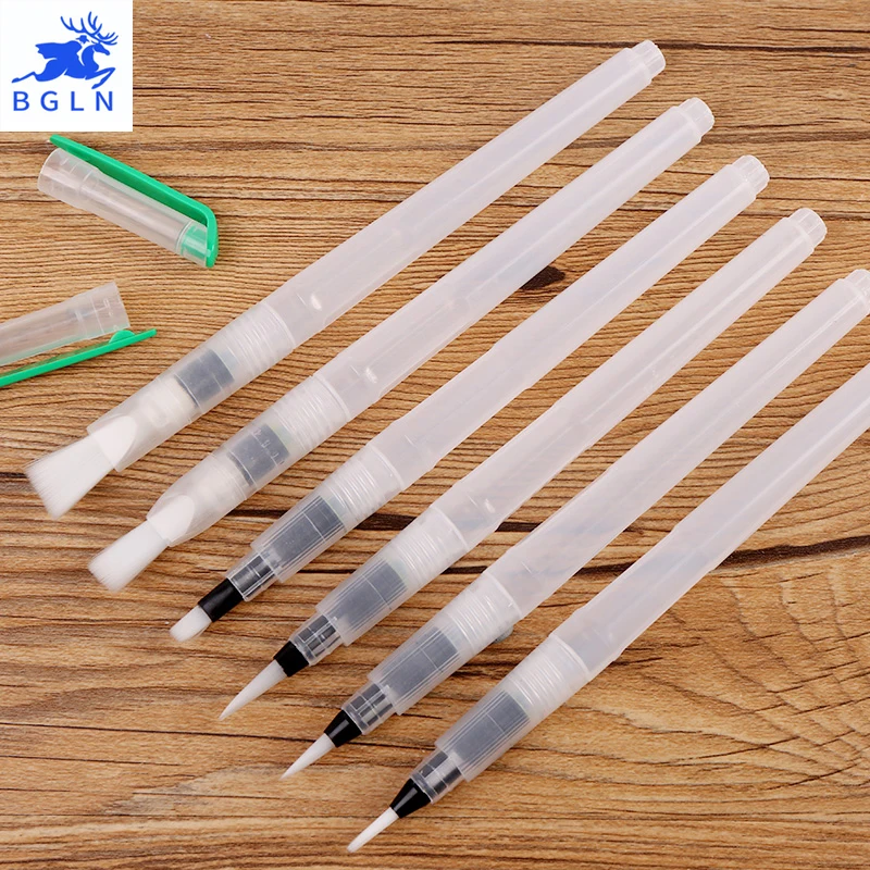 Koop BGLN 3 6 stks Grote Capaciteit Vat Water Kwast Set Verschillende Vorm Zachte Kalligrafie Schilderij Borstel Tekening Pen art Supplies