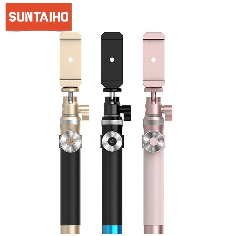 

Luxury Bluetooth Monopod Selfie Stick Handheld Brushed Metal Monopod Shutter Extendable Tripod For Samsung For iPhone 7 6 6S