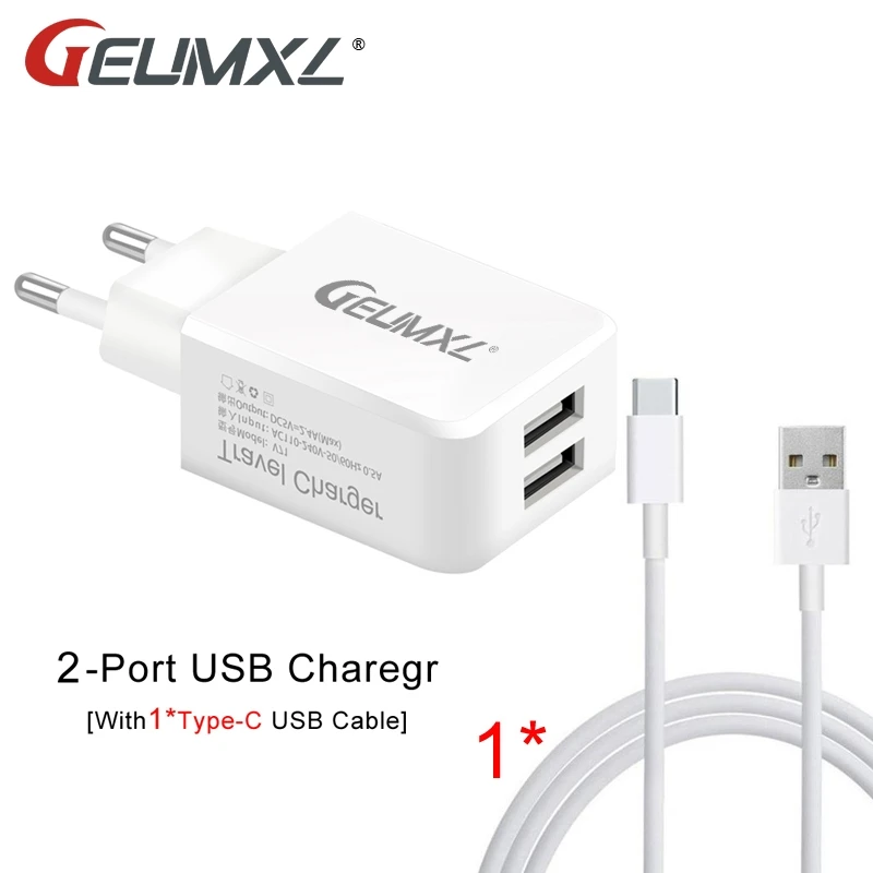 

GEUMXL USB Type C 3.1 Fast Charging 2.4a EU Plug Phone Charger for Xiaomi Mi5 Oneplus 3 2 Meizu Pro 6 Nexus 5X USB-C Devices