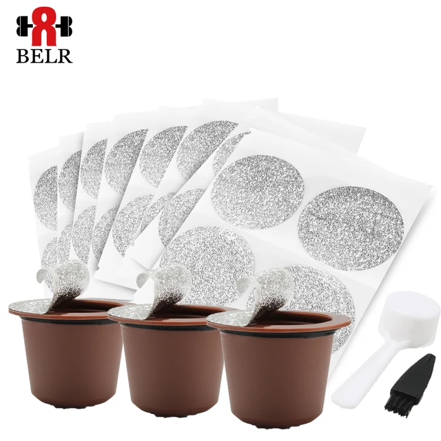 Cheap 3PCS Refillable Reusable Capsules For Nespresso Coffee Dripper Filter Cup 100pcs Disposable Aluminum Foil With Spoon Brush Cheap 3PCS Refillable Reusable Capsules For Nespresso Coffee Dripper Filter Cup 100pcs Disposable Aluminum Foil With Spoon Brush