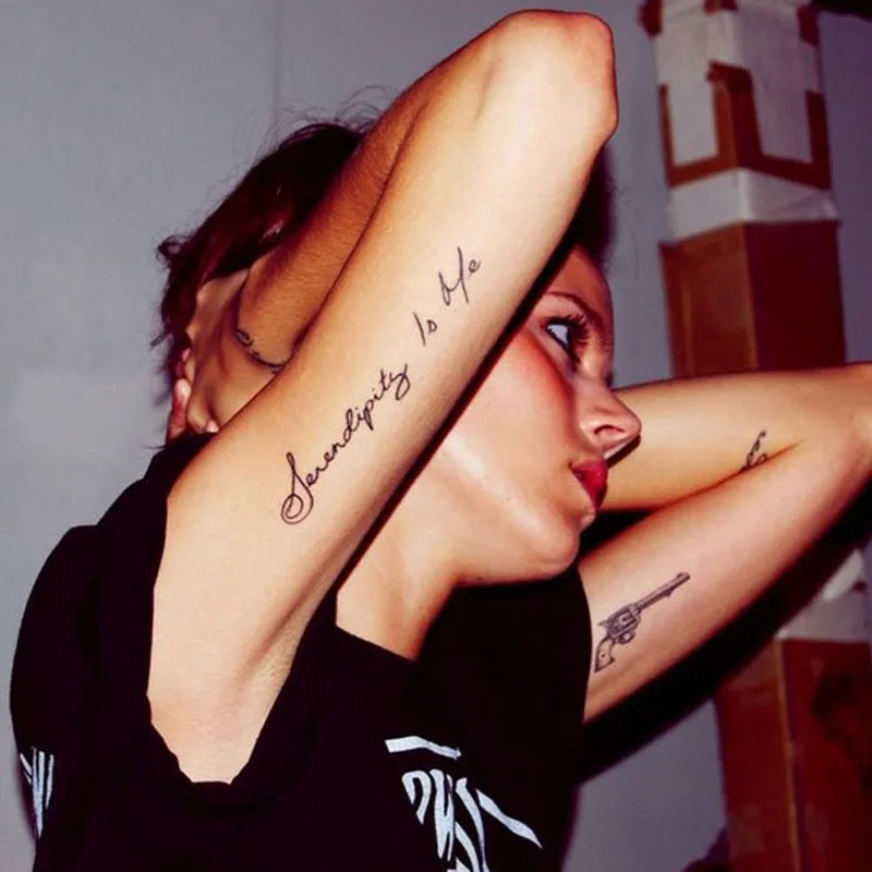 095 20 De Réduction1 Pièces Sexy 3d Tatouages Sur Le Corps Temporaire Tatouage Autocollants étanche Tatouage Corps Art Lettres Pistolet Modèle