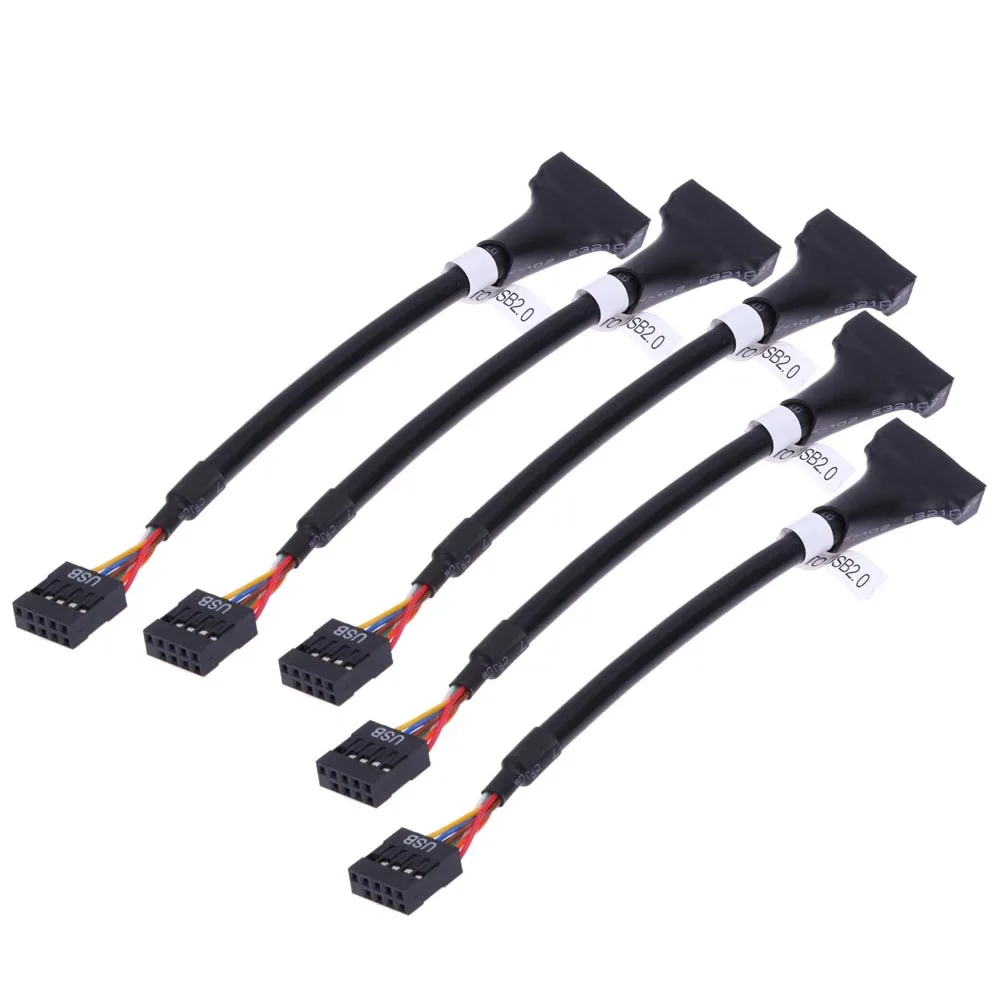 USB Adapter 1/2/5pcs/Set USB 3.0 20 Pin Male to USB 2.0 9 Pin Motherboard Female Cable Converter For cd-rom /floppy drive panel