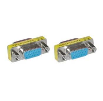 

10x New HD15 (VGA) Female / HD15 (VGA) Female, VGA Mini Gender Changer (For PC)