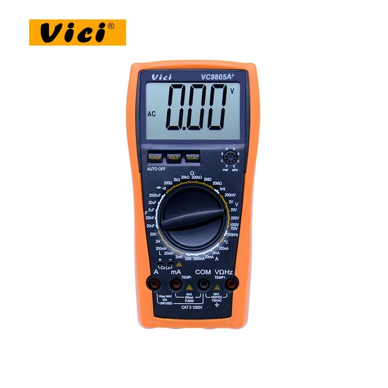 VICI VC9805A + цифровой мультиметр тестер AC DC Вольтметр Амперметр температурная