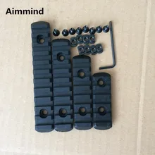 AR15 рейка-страйкбол полимер черный M-Lok Пикатинни/Вивер поручень секция AR-15 MLOK Handguard 20 мм Пикатинни
