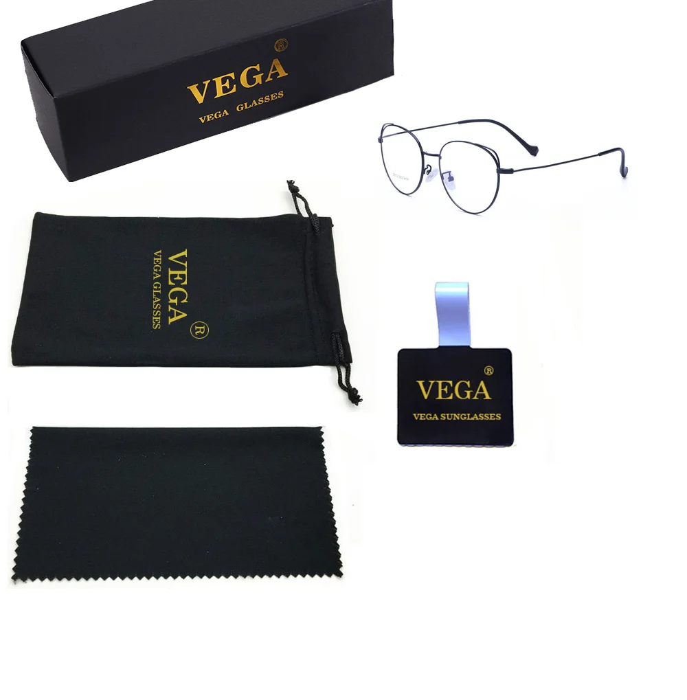 VEGA Eyewear Popular Cat Ear Spectacle Frame for Women Men Retro Glasses Frame Gold Clear Frame Glasses VG254 (10)