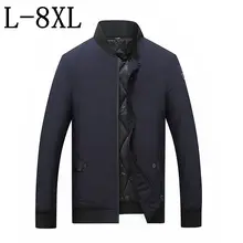 Размеры 7XL 8XL зимняя куртка Для мужчин мода стоять воротник мужской парка куртка Для мужчин s одноцветное толстые куртки и пальто Зимний Человек парки