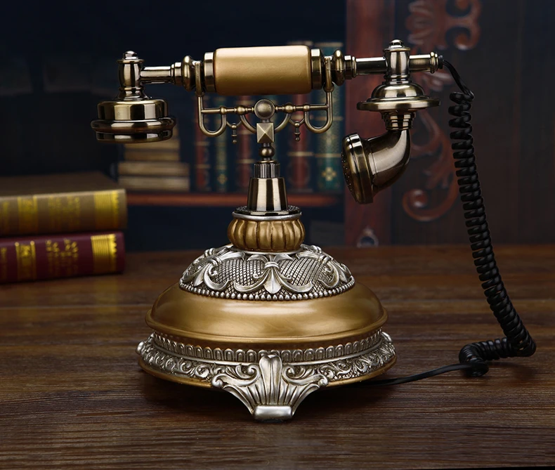 Стационарный телефон в европейском стиле fijo telefono de casa превосходный стационарный телефон винтажный телефон антиго античный сделанный из древесины win