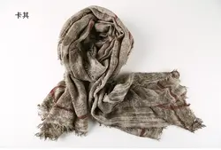 Модный классический ретро клетчатый шарф из хлопка и льна Леди Мужчины осень Мультифункциональный мягкий теплый длинный шарф