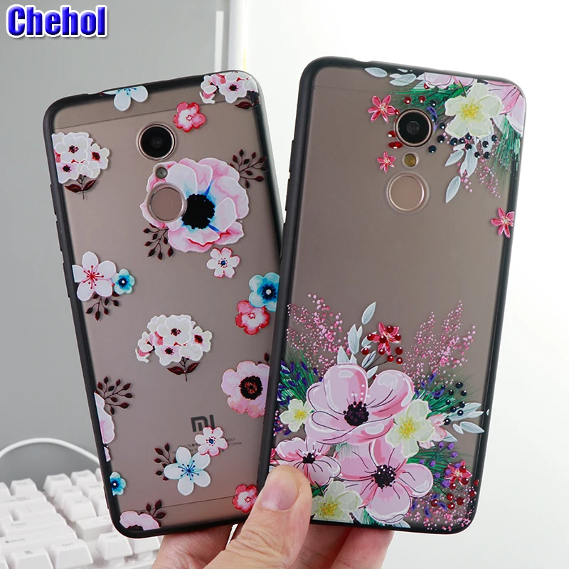 

Hollow New Phone Cases for Xiaomi Redmi Note 4 5 6 X A Plus Floral Patterned Case Soft Silicone Fitted Phone Covers Accessories