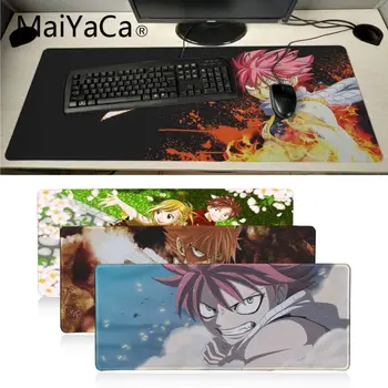 

Maiyaca Fairy Tail Earth Land Natsu Dragnee mouse pad gamer play mats Locking Edge gaming Mousepad Mat Keyboard Mat Table Pad