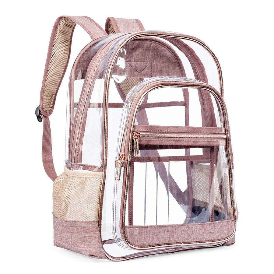 

Clear Transparent Jelly Pvc Women Backpack Large Capcity Bookbags Girl School Bag Women Composite Bag Evening Clutches Bags 2019