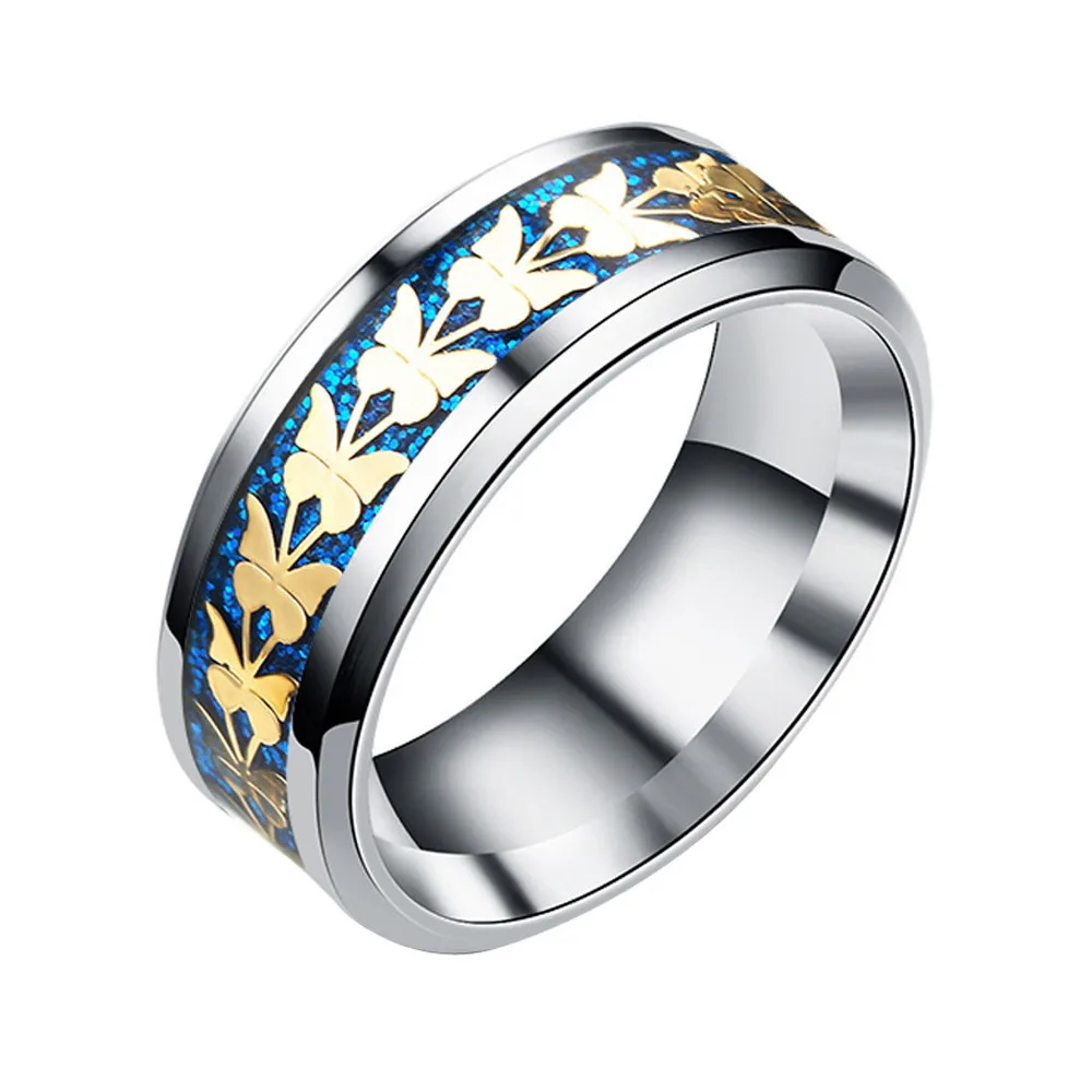 

Women Men Bohemian Vintage Silver Stack Butterfly Rings Above Knuckle Rings 10.9