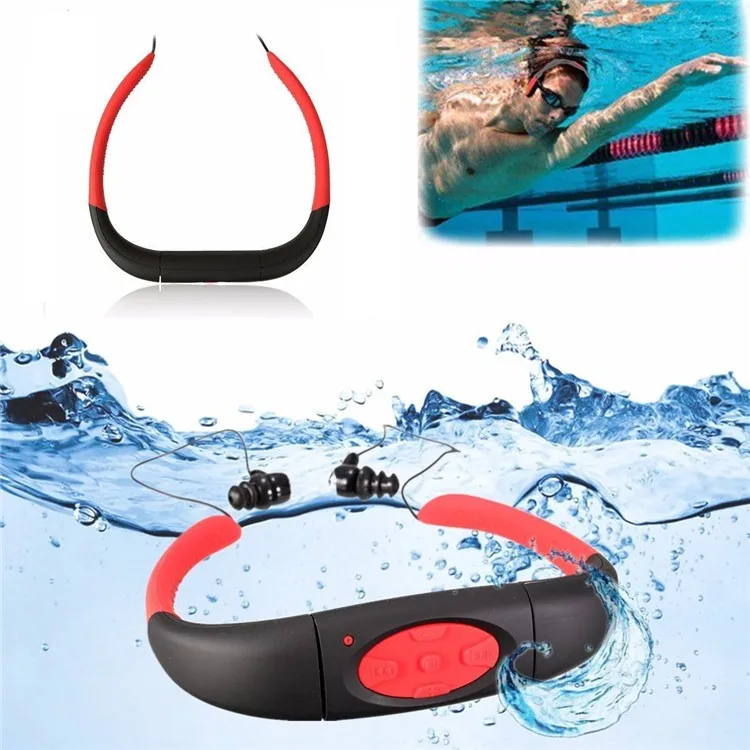 mp3player juice Underwater Motion Headset MP3 Music Player IPX8 Waterproof 8GB  Neckband Stereo Audio Headphone with  for Diving Swimming Pool samsung mp3 player