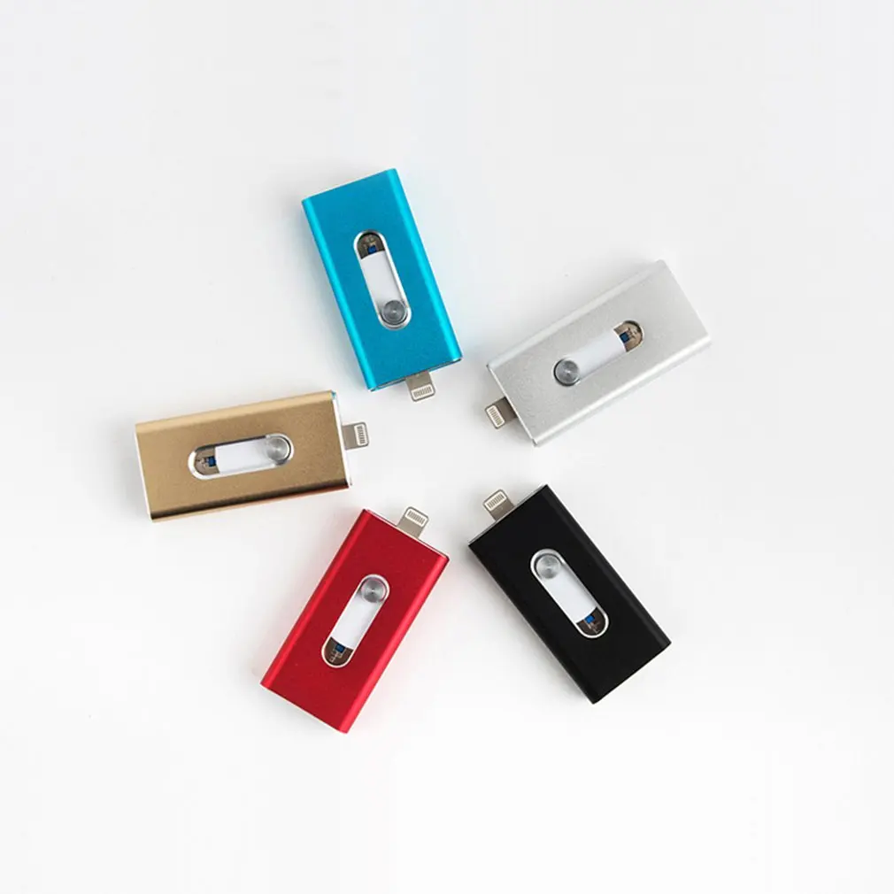 1 шт. USB3.0 флэш-накопитель 128 Гб карта памяти 64 ГБ 32 ГБ 16 ГБ 8 ГБ палочки металлические флешки для iPhone/iPad/Android смартфона
