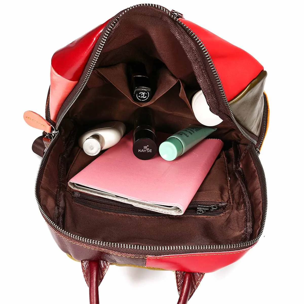 AEQUEEN Feminina Mochilas, женские рюкзаки из натуральной кожи, в стиле пэчворк, школьный рюкзак для девочек, цветной рюкзак, Ретро стиль, сумка на плечо для женщин