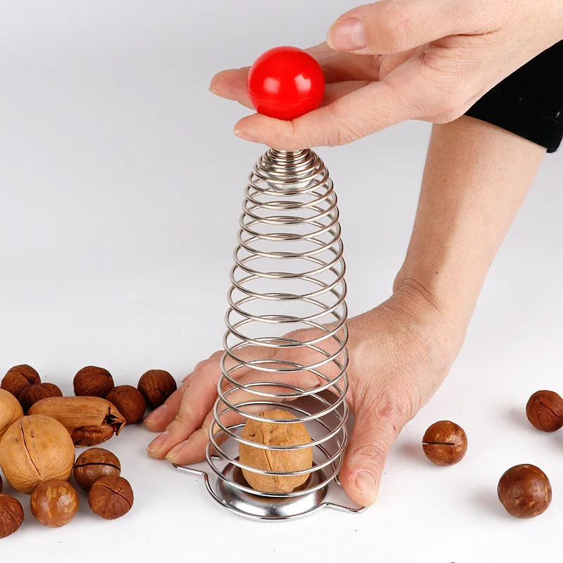 

Stainless Nut Cracker Walnut Device Creative Nut Opener Fruit & Vegetable Stretchable Stainless Spring Kitchen Tool