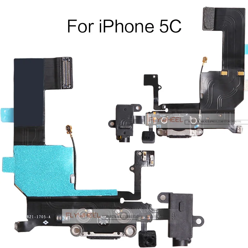 10 шт./лот Зарядное устройство USB порт док-станция разъем гибкий кабель для iPhone 5 5S 5C 5SE наушников аудио Разъем Flex ленты