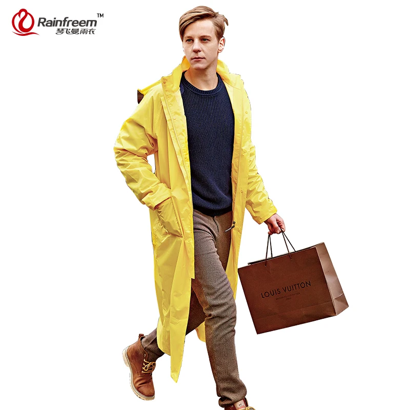 

Rainfreem Impermeable Raincoat Women/Men Waterproof Trench Coat Poncho Double-layer Rain Coat Women Rainwear Rain Gear Poncho