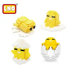 ЛНО наноблоков Gudetama фигурки аниме 3d яичный желток модель фильм японский мультфильм пластиковые строительные кирпичи игры и игрушки для