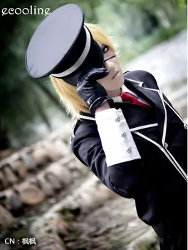 

Anime Vocaloid Karakuri Burst Kagamine Len Uniform Suit Cosplay Costume Full Set+Hat Custom-made Party Clothing Any Size