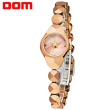 DOM women luxury brand waterproof style quartz watch Tungsten steel gold nurse watch bracelet women W-735CK-9M