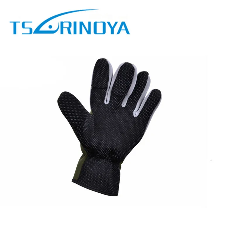 TSURINOYA 1 пара неопреновые дышащие зимние теплые рыболовные перчатки с закрытыми