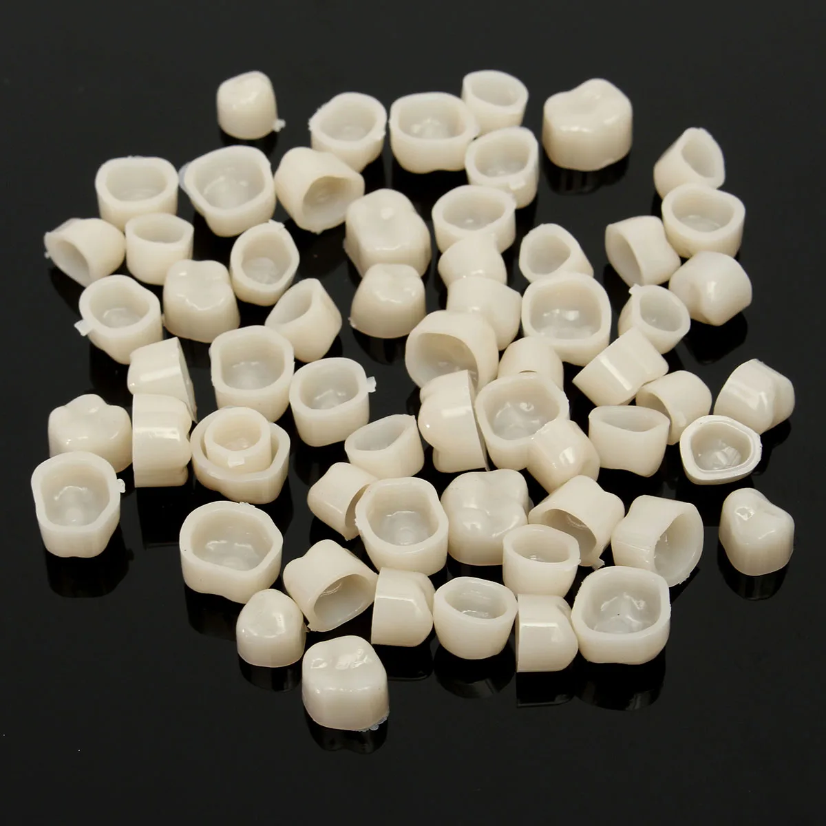 

2 Packs Dental Materials Nature Color Mixed Temporary Crown Anteriors Front 65pcs + Molar 50pcs Posterior Teeth Dentist Product