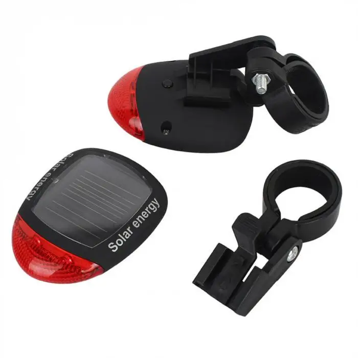 Top Solar LED Bicycle Light Safety Night Cycling Lights Rear Flashlight Bike Lamp Backlight Taillight ASD88 4