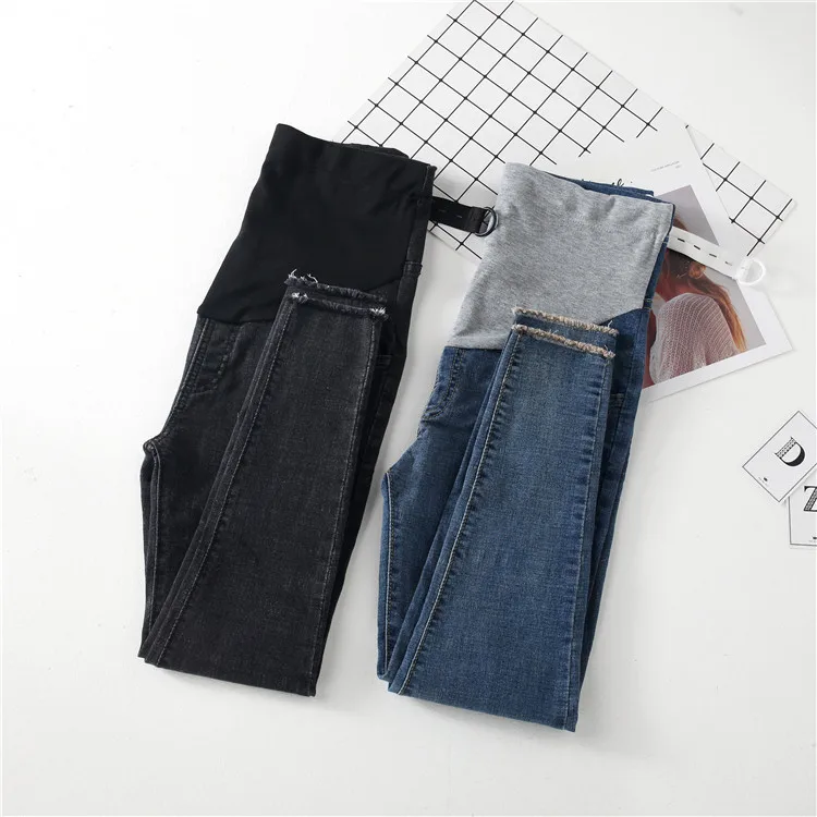 

Spring Maternity Jeans for Pregnant Women Pregnant Pants Prop Belly Legging Trousers Maternity Clothes Pregnancy Clothing C207