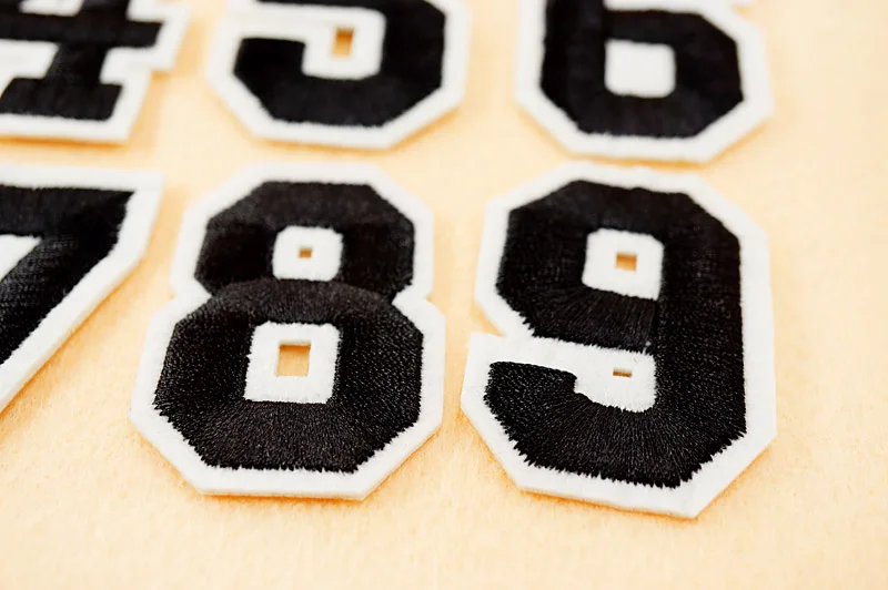 Number: 0 1 2 3 4 5 6 7 8 9 Size:3.8*5cm Patch Embroidered Applique Sewing Clothes Stickers Garment Apparel Accessories Synthetic Leather