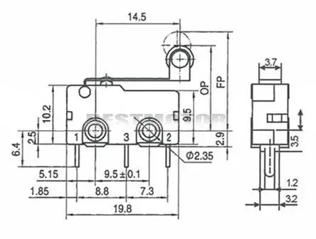 10 шт. KW11-3Z KW12-3 такт переключатель 5A 250 В микропереключатель ВКЛ-ВЫКЛ роликовый рычаг рукоятка нормально открытый Закрытый Концевой выключатель