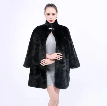 

New Arrival Women Faux Fur Coat Winter Long Sleeve Sexy Warm Black White Celebrity Party Long Coaty Wholesale