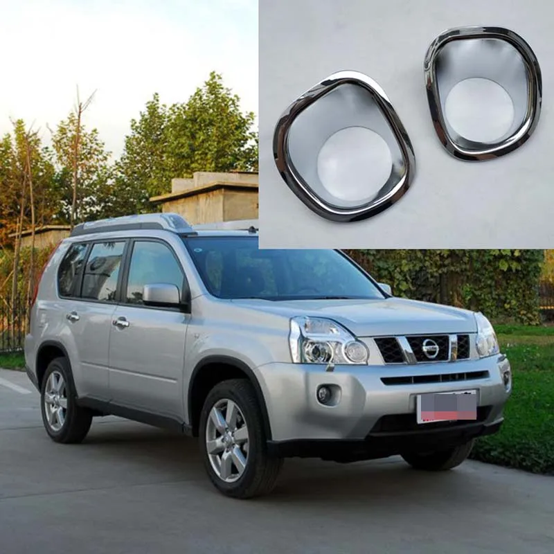 Для NISSAN X-TRAIL X TRAIL XTRAIL T31 2008 2009 2010 2011 2012 2013 хромированный передний противотуманный светильник, накладка, аксессуар для противотуманных фар