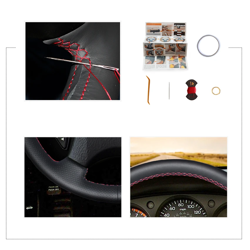 MEWANT натуральная черная кожаная накладка на руль для Honda Civic 1996 2000 CR V CRV Prelude 1997 1998 1999