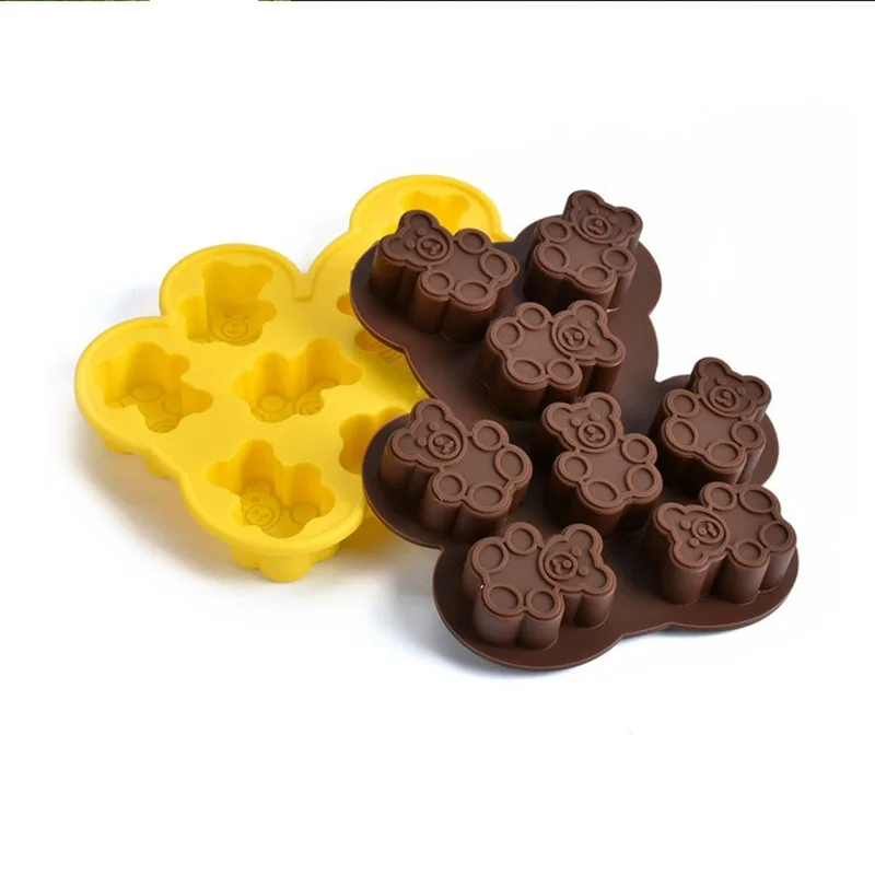 

1 PC Bear Animal Silicone Cake Mold Ice Cube Mould Chocolate Cookie Fondant Cupcake Non-stick Baking Tray Bakeware Random Color