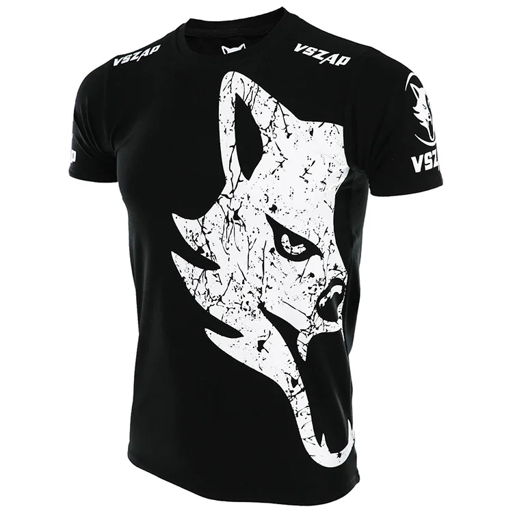 Najtaniej VSZAP klasyczna koszulka mma rashguard muay thai walcząca gigantyczna koszulka bawełniana