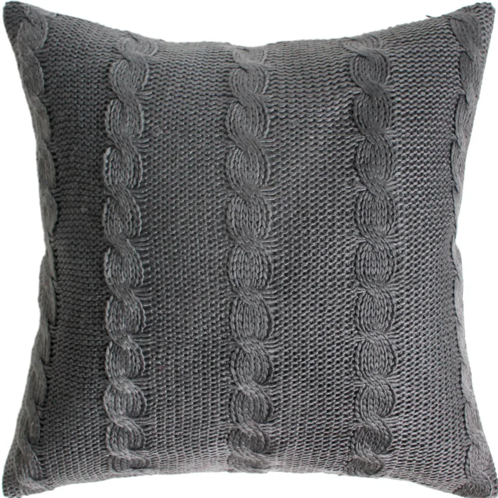 Free Shipping Vintage Nostalgia Woolen Yarn Cable Knit Cushion Cover Decorative Pillow cover