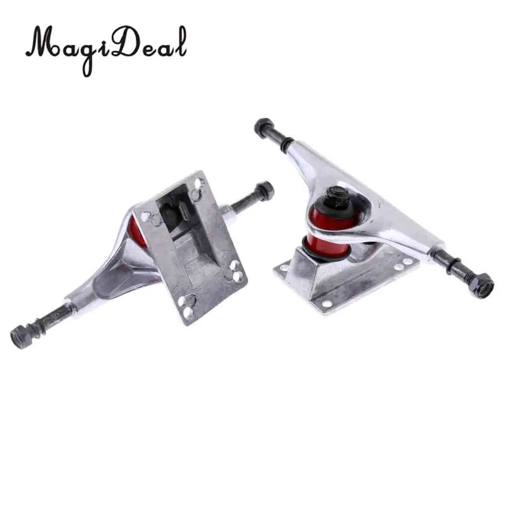 MagiDeal 2Pcs 5' Aluminium Longboard Skateboard Trucks + 10pcs ABEC-7 Bearings + Skateboard Grip Tape