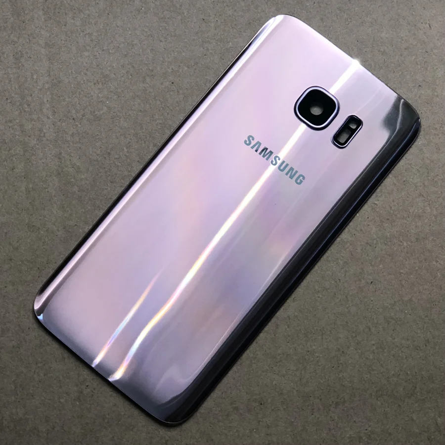 Для SAMSUNG Galaxy S7 G930F/S7 Edge G935F Задняя стеклянная крышка для батареи Чехол для задней двери для SAMSUNG S7 S7Edge Задняя стеклянная крышка