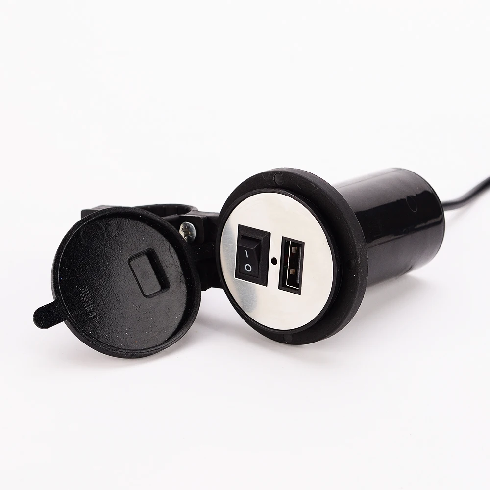 От 12 В до 5 В пост 1.5A Водонепроницаемый USB Зарядное устройство Мощность адаптер с переключателем для спортивных велосипедов, крейсера, мотороллеров, скутеров, квадроцикл, UTV, гольф-кары