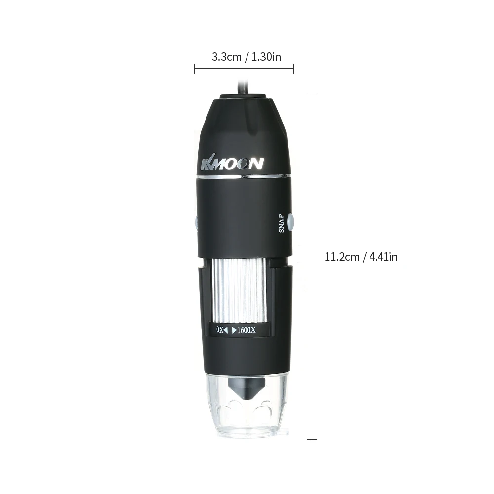 KKmoon 1600X увеличение USB цифровой микроскоп с функцией OTG эндоскоп 8-светодиодный увеличительное стекло лупа с подставкой