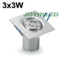 DHL, 50 шт в наборе, 6 Вт, 9 Вт квадратный светодиодный Светильник направленного света и AC85~ 265 V без cob затемняемое светодиодное пятно лампы теплые тапочки; домашние тапочки; кухня, ванная комната светодиодные лампы