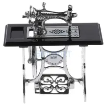 1:12 Кукольный домик миниатюрная черная и серебряная швейная машина кукольная мебель для дома