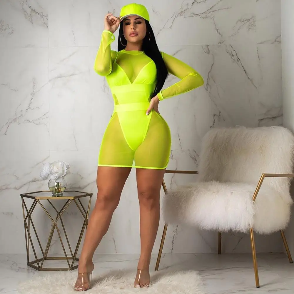 BKLD Women Summer Clothes Neon Suit 